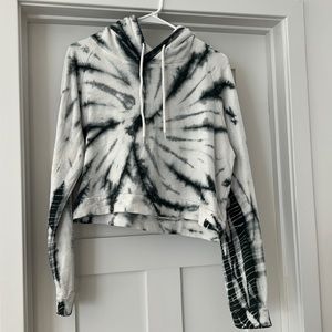 Tie Dye Cropped Hoodie Size L